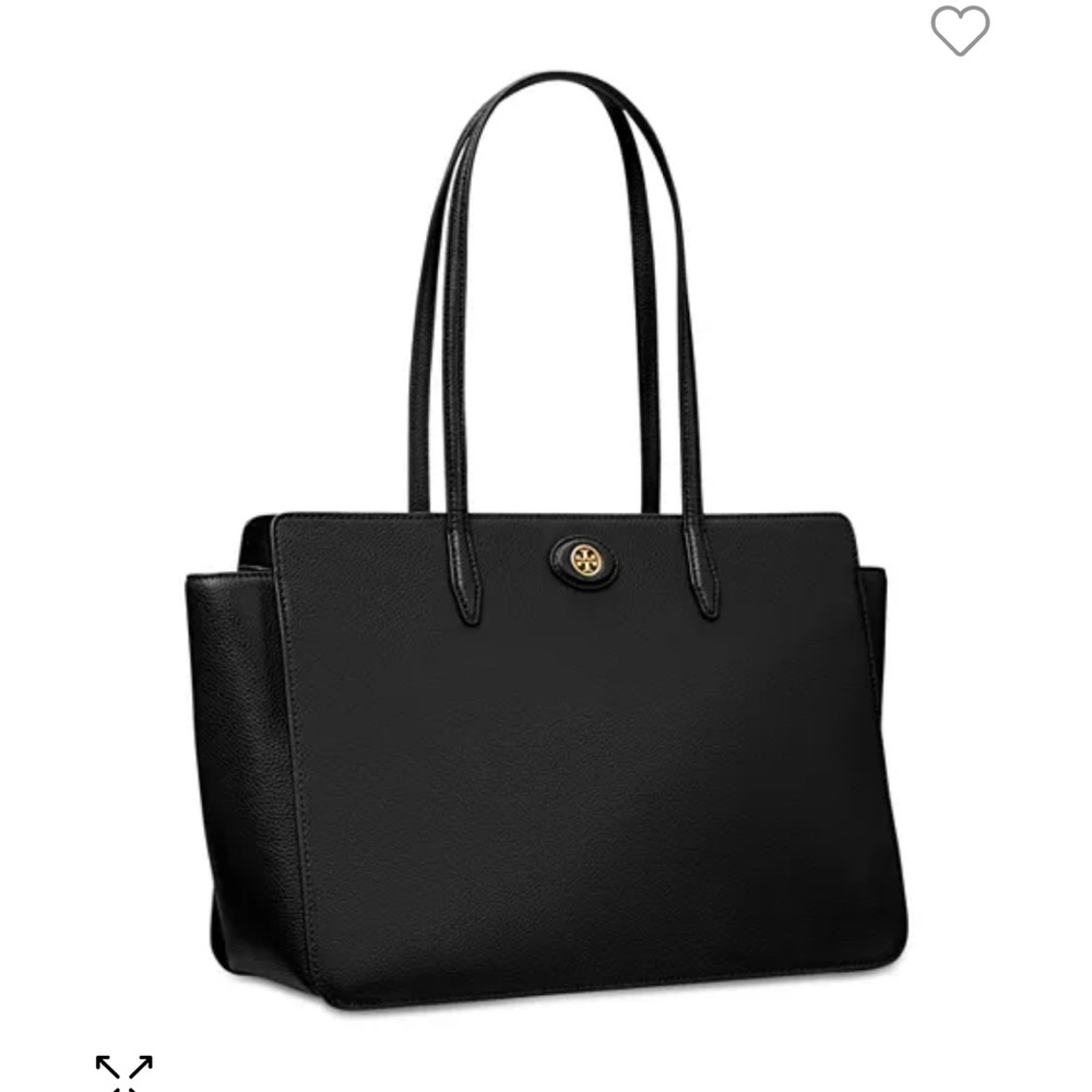 Tory Burch Robinson Leather Tote Black